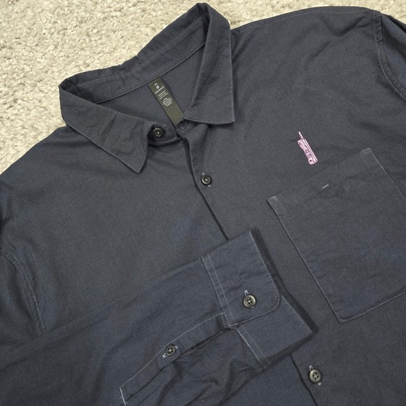 Lululemon All Town Buttondown Shirt Mens XL Blue Button Up Long Sleeve Logo - Picture 1 of 12